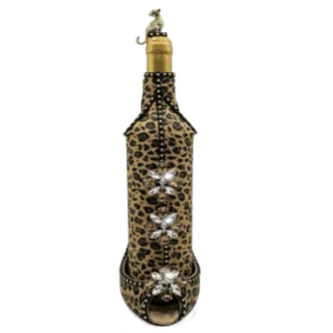 Leopard decorative wine bottle in a high heel