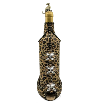 Leopard decorative wine bottle in a high heel